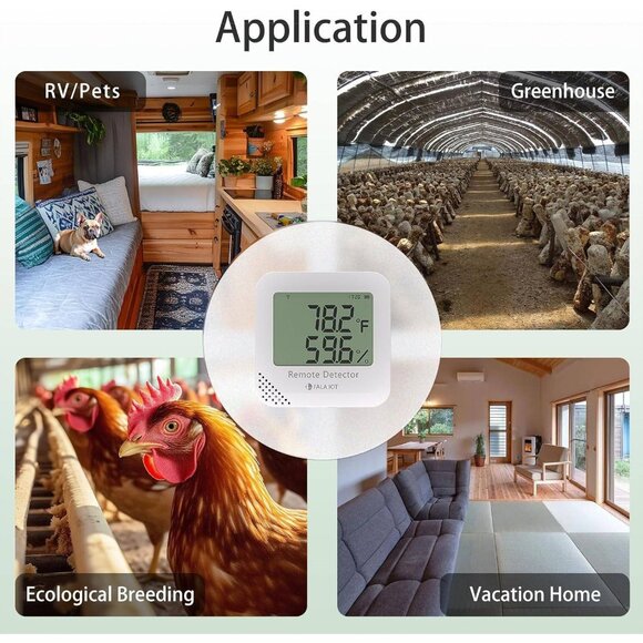 Wireless Temp & Humidity Sensor with Alerts for RVs, Pets, Greenhouses, S22D - Picture 8 of 9